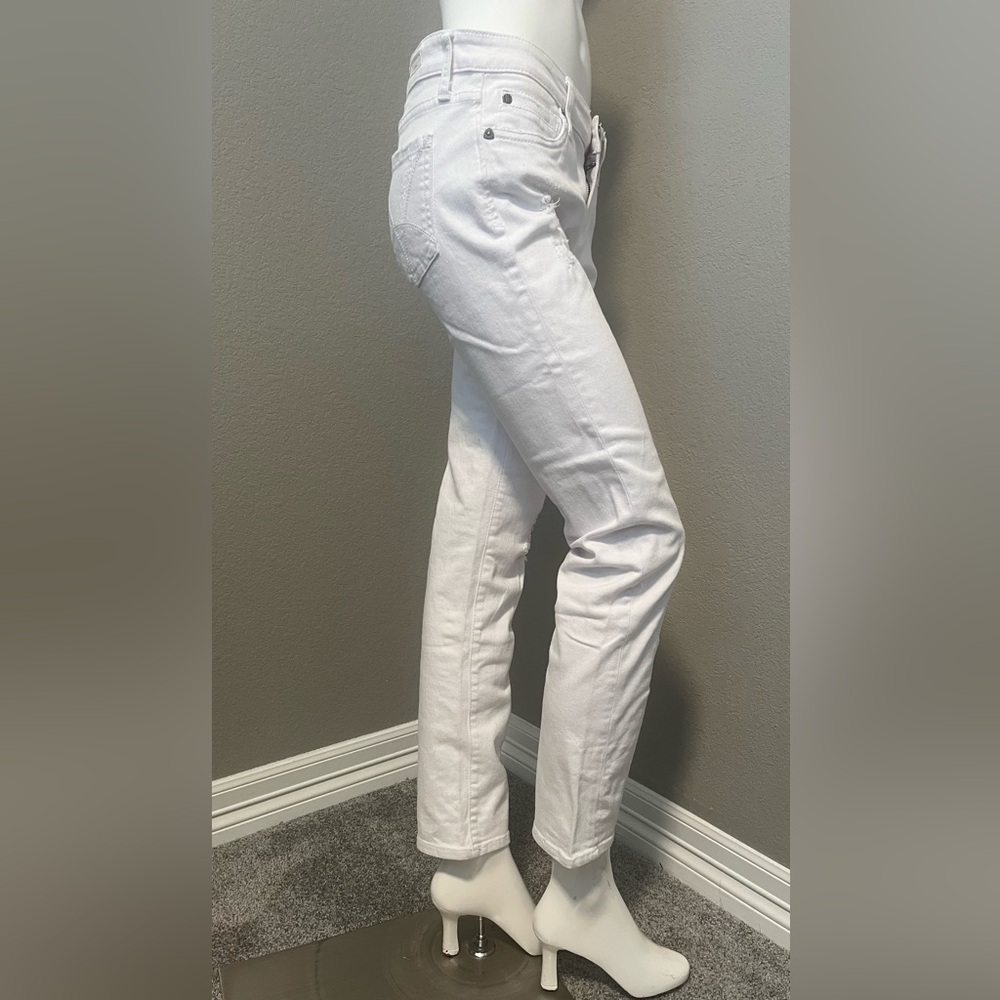 Kut from the Kloth Women’s White CATHERINE BOYFRIEND Distressed Jeans Size 6 - Picture 2 of 15